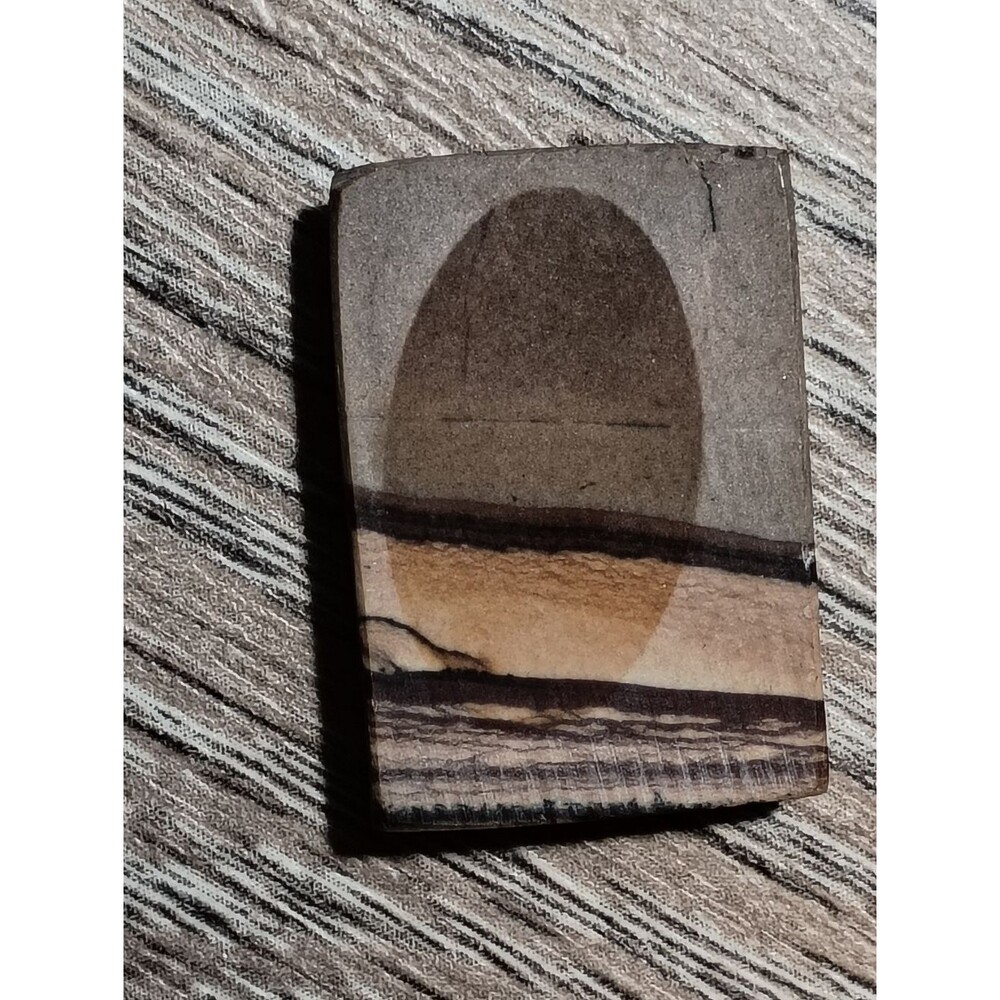 African Queen Picture Jasper Gemstone Pendant Silver Old Stock Unfinished - Picture 13 of 13
